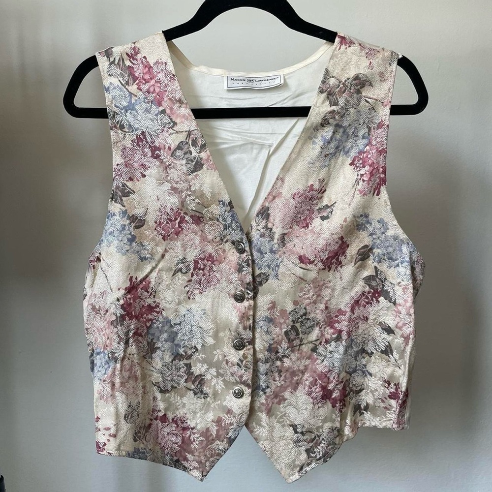 Vintage floral vest size: M